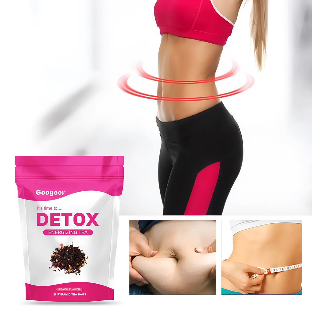 28 individual slimming green tea packets in body care kit for weight management support