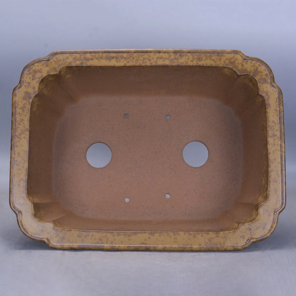 Purple sand rectangular floor-standing flowerpot in modern simple style.