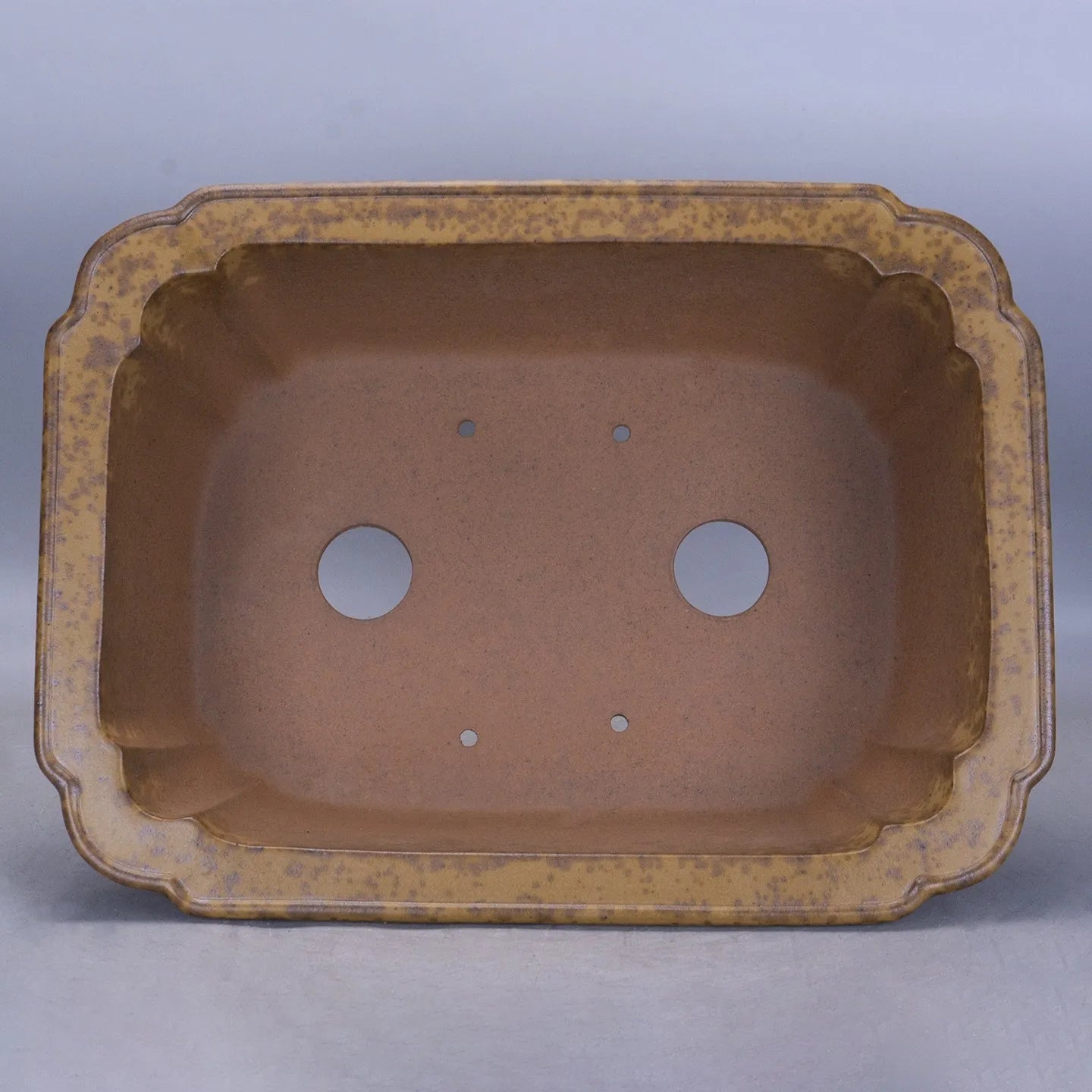 Purple sand rectangular floor-standing flowerpot in modern simple style.