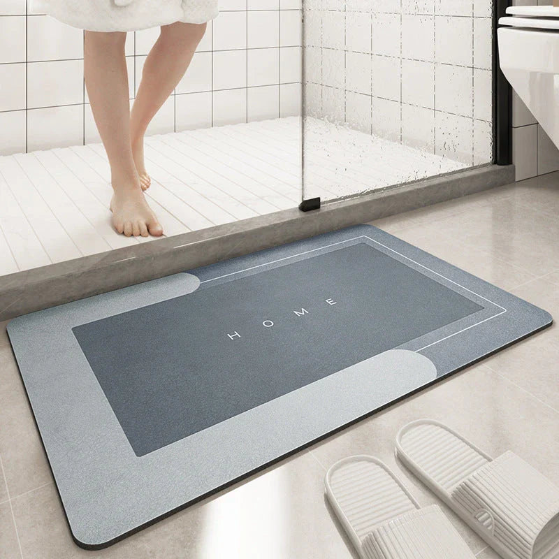 Soft cushion bathroom sliding door floor mat in various colours and sizes