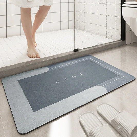 Soft cushion bathroom sliding door floor mat in various colours and sizes