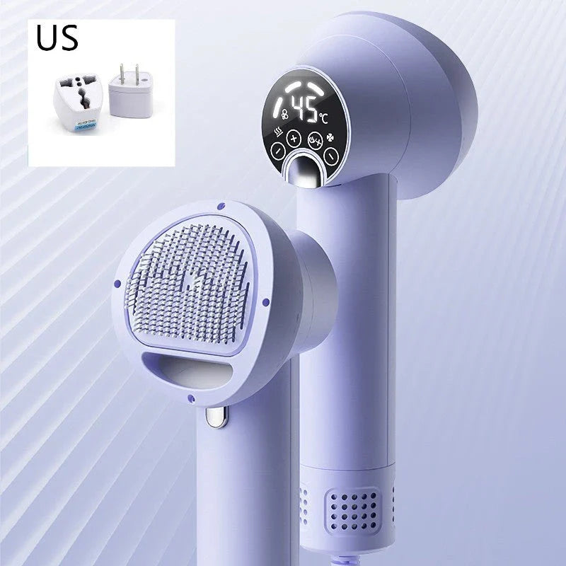 Premium pet hair dryer with powerful drying capabilities, adjustable speed settings, and quiet operation for stress-free grooming of dogs, cats, and small animals.