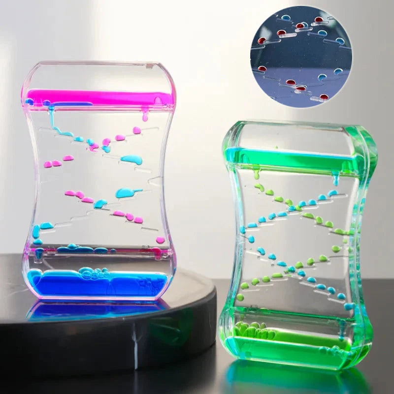 Creative Cruise Fluid Liquid Hourglass Timer with motion hour design in durable resin