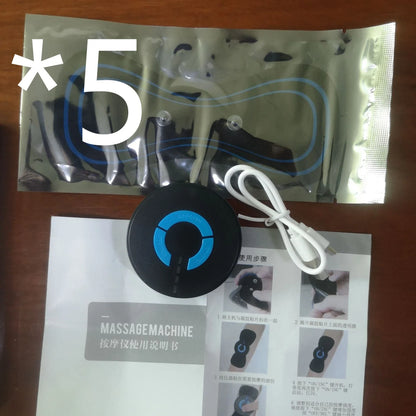 HQ-185 Mini Electric Shoulder and Neck Massager in black with massage patch