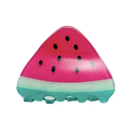 Fresh And Sweet Fruit Hair Clip in watermelon colour, acetic acid material, 5cm length, oil injection finish