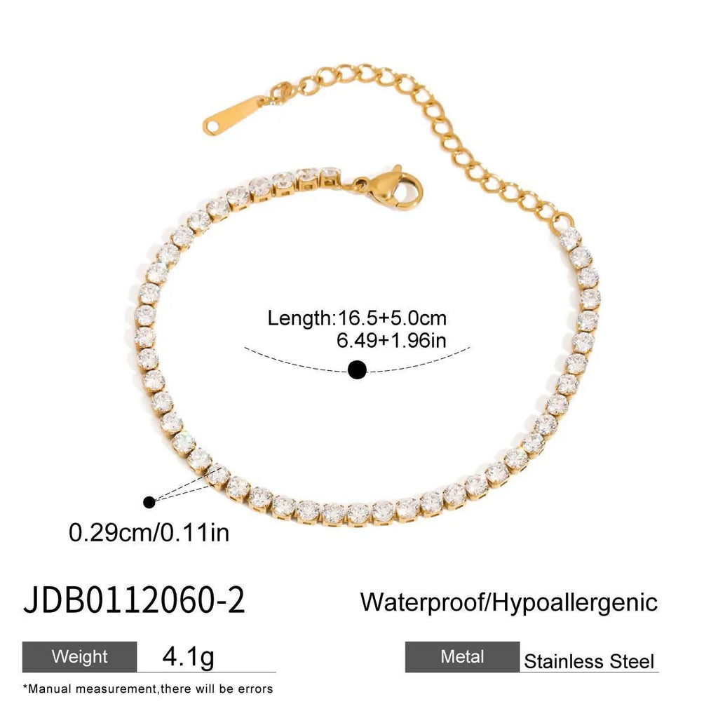 Stainless steel women's bracelet with electroplated finish in European and American style
