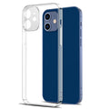 Fully transparent silicone TPU phone case for iPhone showing back cover protection in clear finish