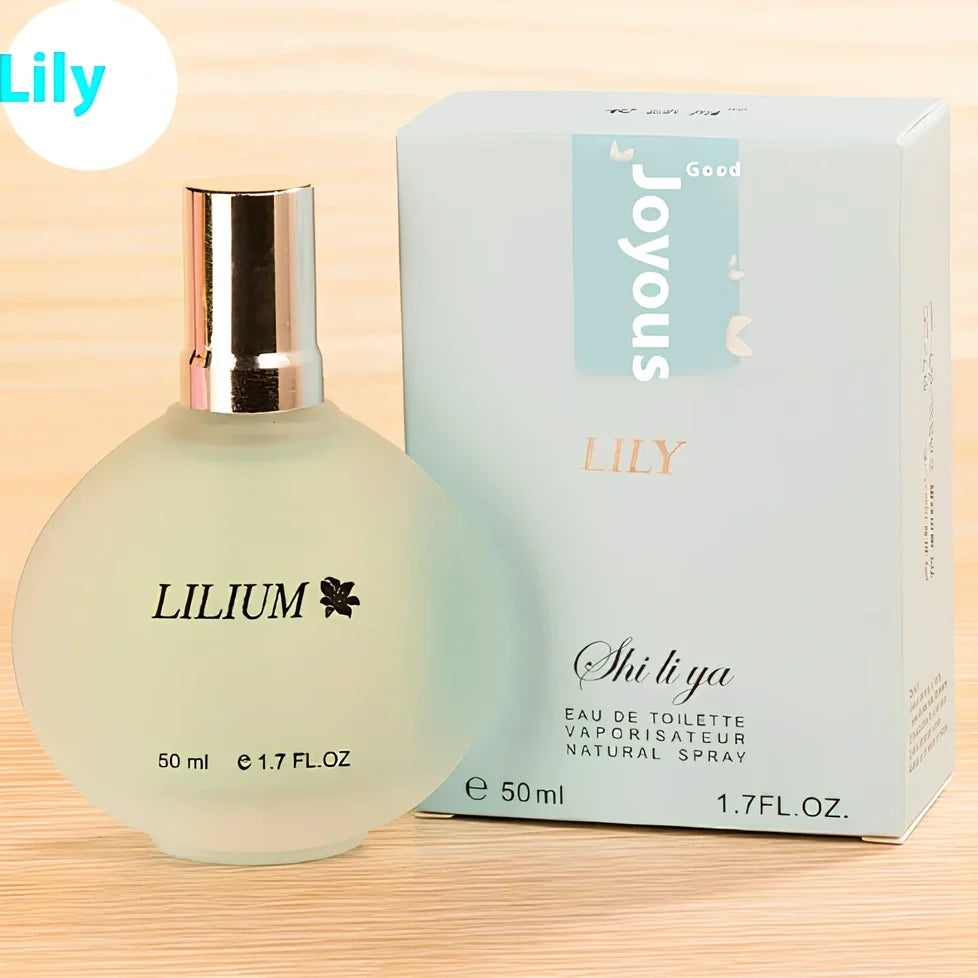 Women's floral perfume set with 50ml jasmine, rose, osmanthus, lily, lavender bottles light 3-7% scents