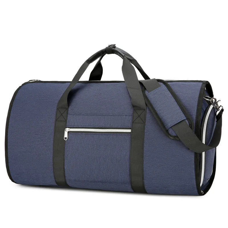 Oxford cloth storage bag with dry-wet separation compartments in grey colour option
