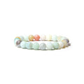 8mm natural stone bead bracelet in assorted gemstone colours including agate and amethyst