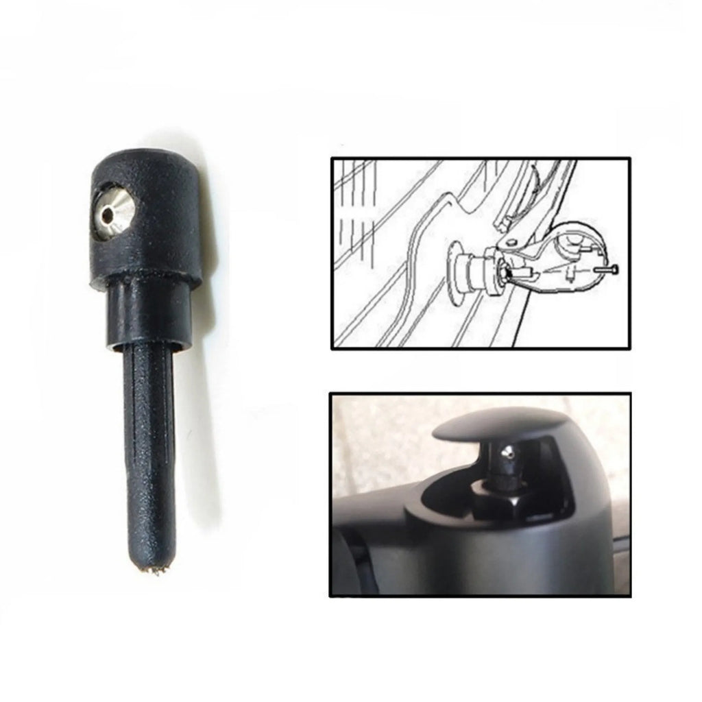 Black plastic rear wiper cover nozzle for Volkswagen Tiguan and Golf vehicles