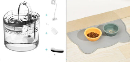 Automatic pet water dispenser with 1.8L capacity for cats and dogs