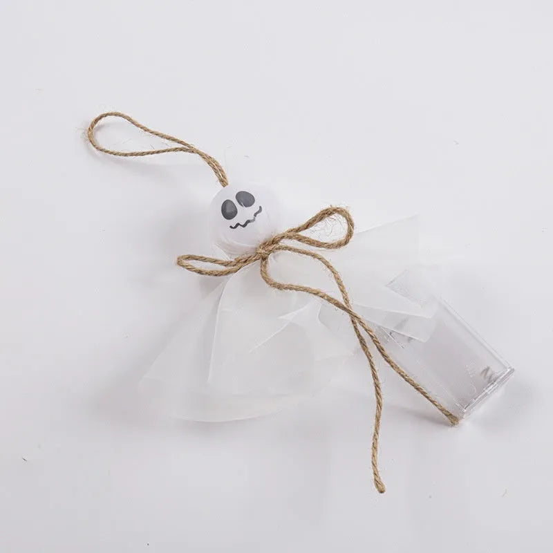 Halloween LED lighting chain with colourful ghost-shaped lights for party decoration