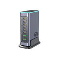 660W gallium nitride desktop charger with multiple ports for charging phones and tablets