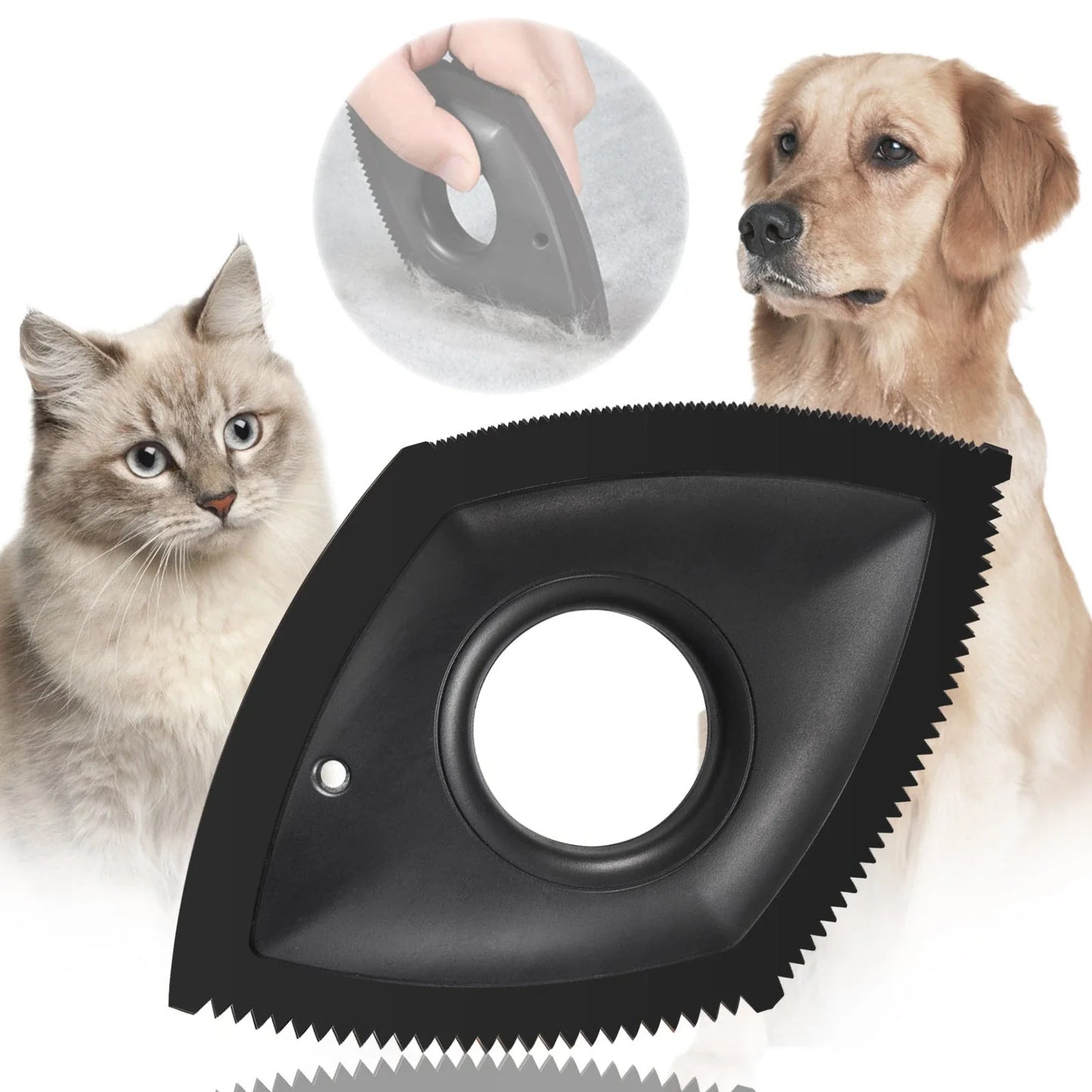 Powerful pet hair remover tool with multiple cleaning modes for cars, carpets, and other surfaces