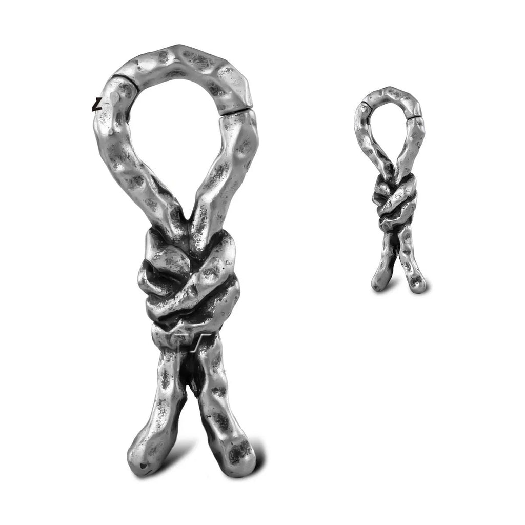 Copper creative bends auricle earring with 4mm gauge and hitched design for cartilage piercing