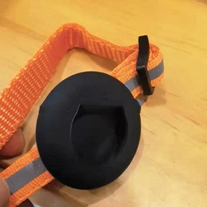 Reflective Airtag pet collar with bell for cats and dogs, adjustable and waterproof