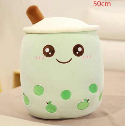 Strawberry Milk Tea Plush Boba Cup Toy in various colours and sizes