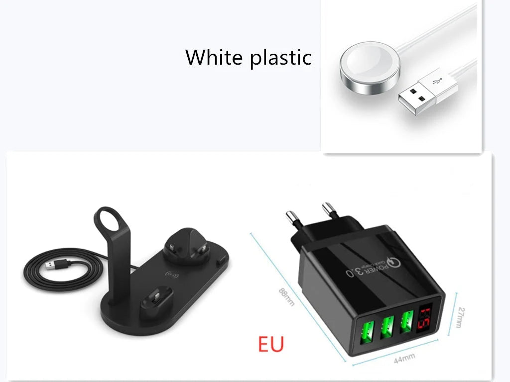 360-degree rotatable wireless charger stand for multiple devices