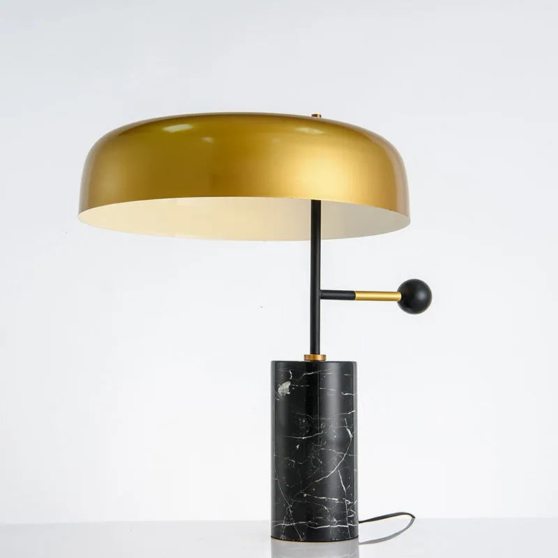 European-style decorative table lamp with warm white light on wooden surface