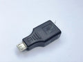 Black male A to female mini Mike converter adapter for audio devices