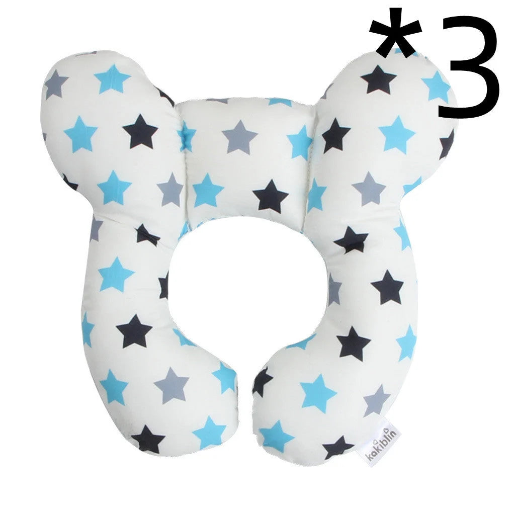 U-shaped baby head support pillow in various styles for car safety seats