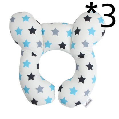 U-shaped baby head support pillow in various styles for car safety seats