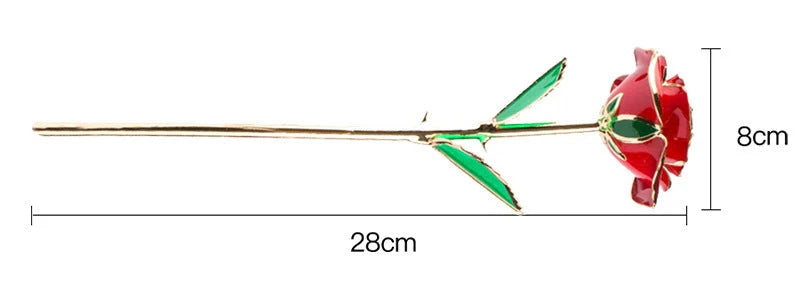 24K gold-plated rose flower in elegant gift box, perfect for Valentine's Day and anniversaries