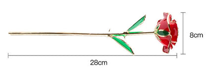 24K gold-plated rose flower in elegant gift box, perfect for Valentine's Day and anniversaries