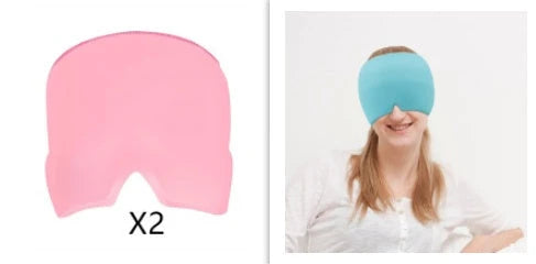 Soothing Ice Pack Eye Mask for Headache Relief - Chillable gel pack, soft fabric, customizable fit for relaxation and rejuvenation