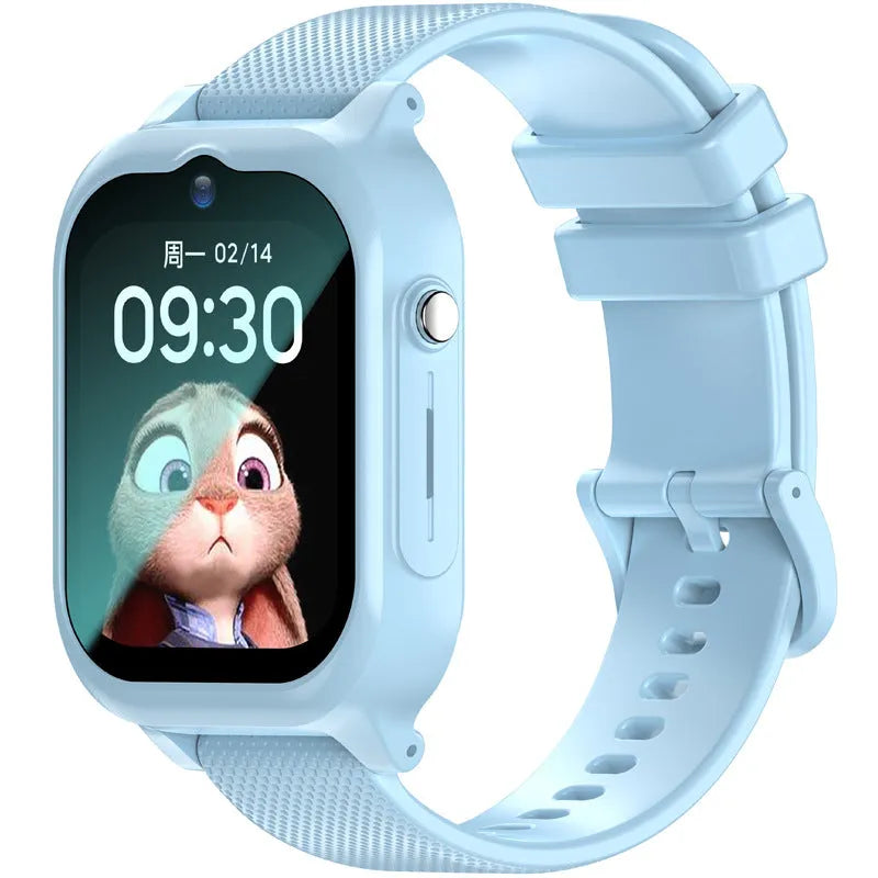 Swimming waterproof smartwatch with video call and step counting in water blue colour