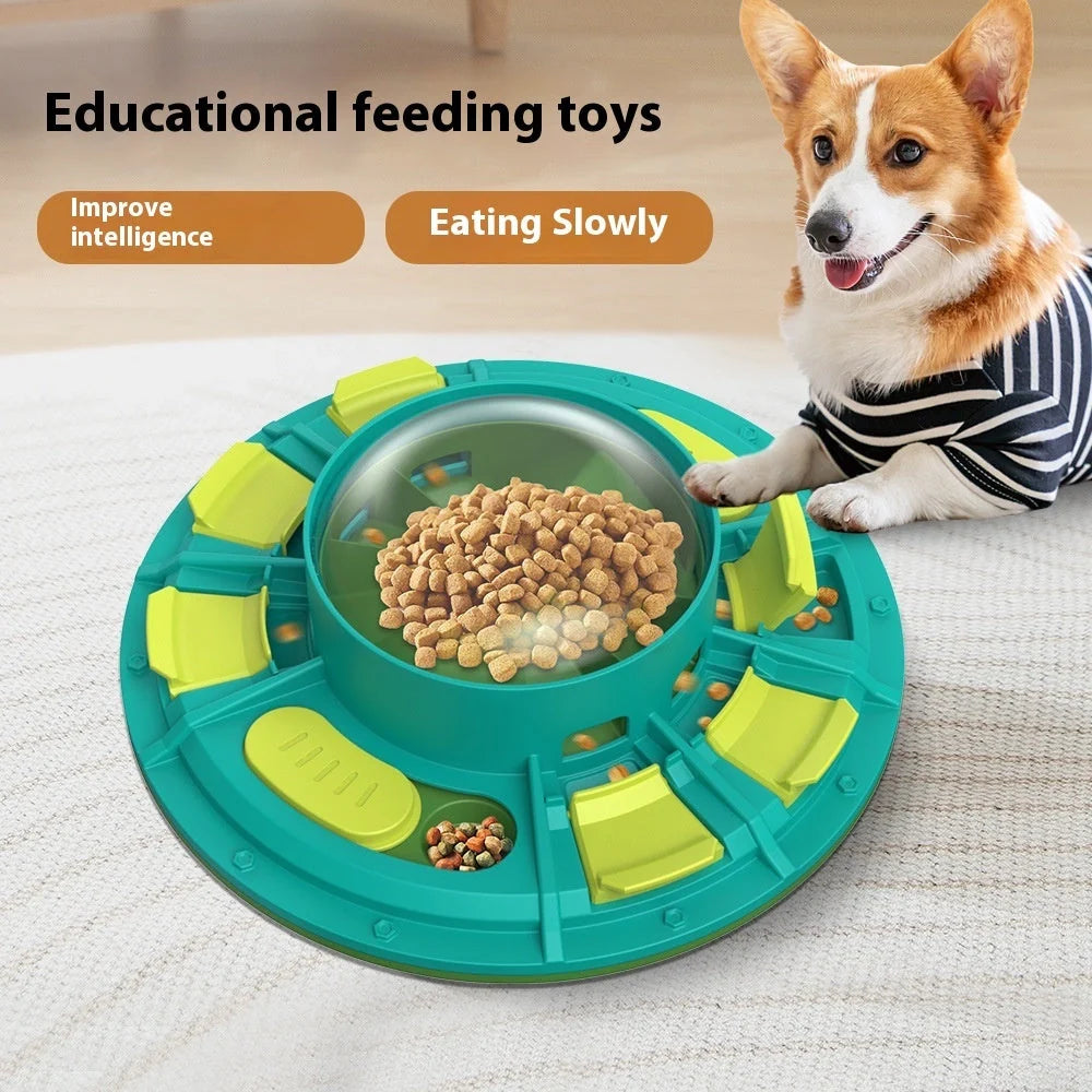 Interactive dog puzzle toy for IQ improvement and slow feeding