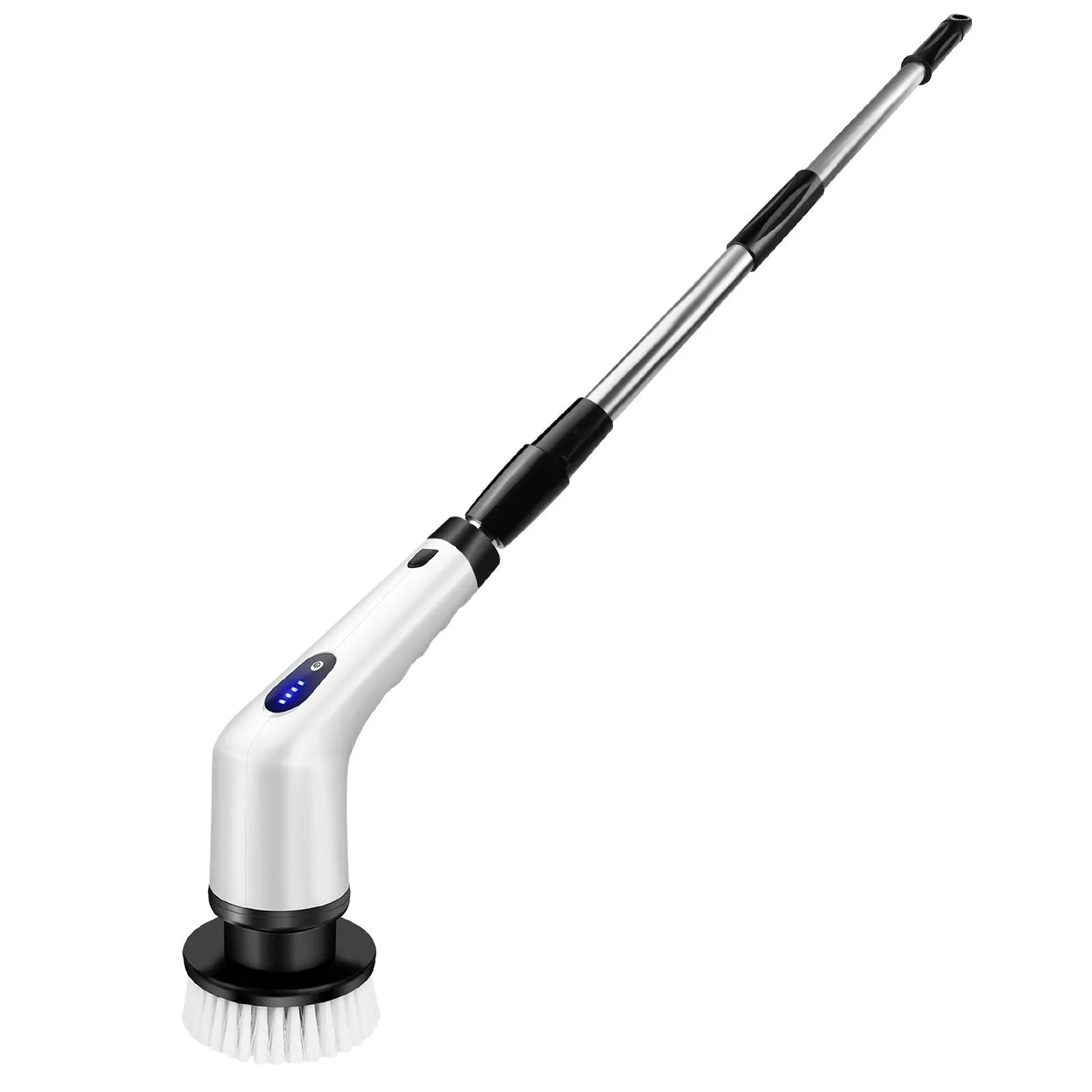 White lithium rechargeable handheld cleaning ball with cleaning brush and power cord
