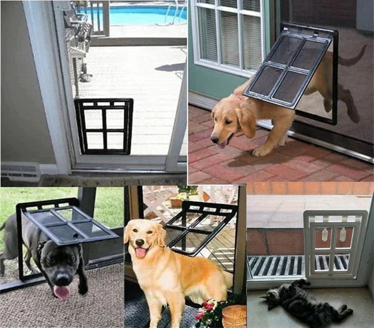 Creative Household Simple Pet Screen Door for Dogs in black and white