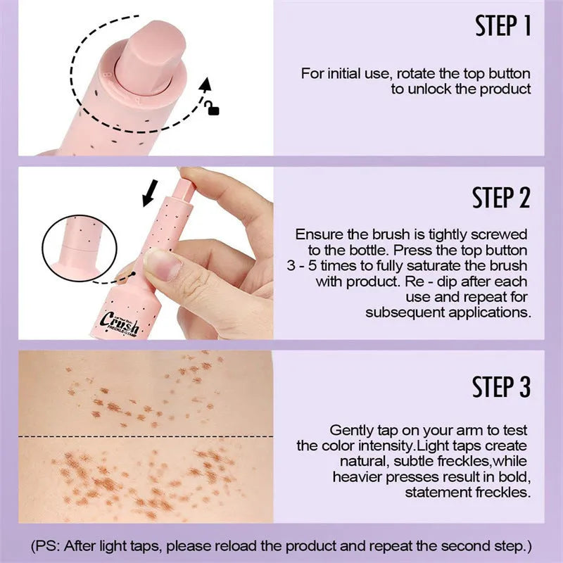 Waterproof sweat-proof quick-drying freckle stamp pen cosmetic brush brown colour 1.5g standard specification