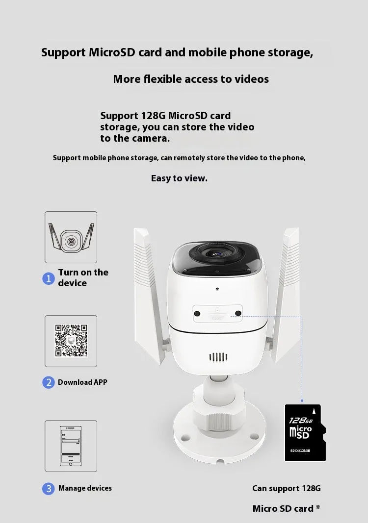 Outdoor security camera unit with 1080p resolution and infrared night vision capability