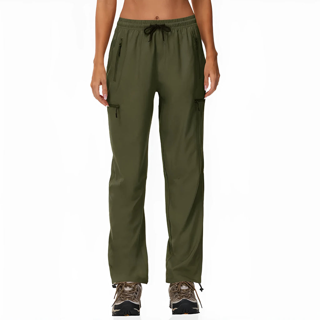 Women's quick-dry thin summer outdoor hiking pants solid colour chemical fibre blend