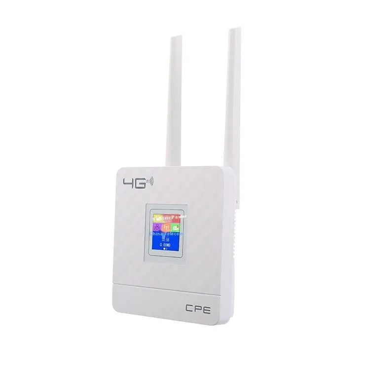 Dual antenna LTE router with USB cable and power adapter for home office shared display connectivity