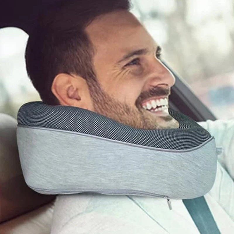 Comfortable U-Shaped Travel Neck Pillow with Memory Foam for Airplanes and Commutes