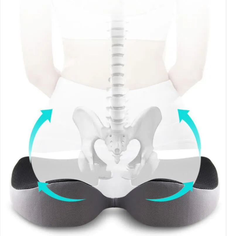 Summer breathable collapse car seat cushion in grey curved bevel shape with polyester fabric