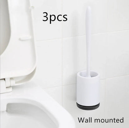 Non-stick Hair Soft Plastic Brush Head Toilet with durable TPR bristles