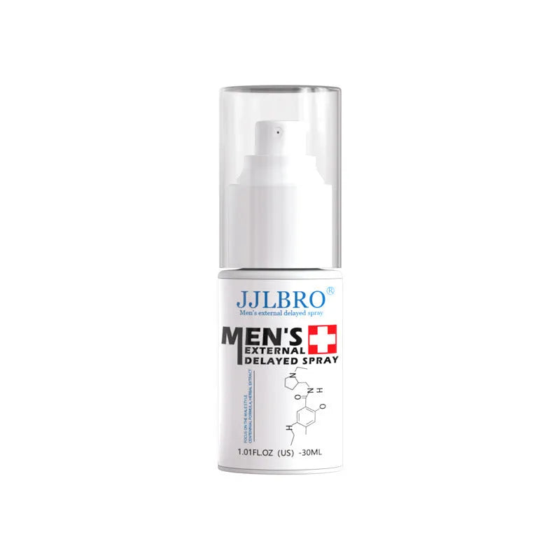 White 30ml sexual performance delay spray bottle with plant extraction formula