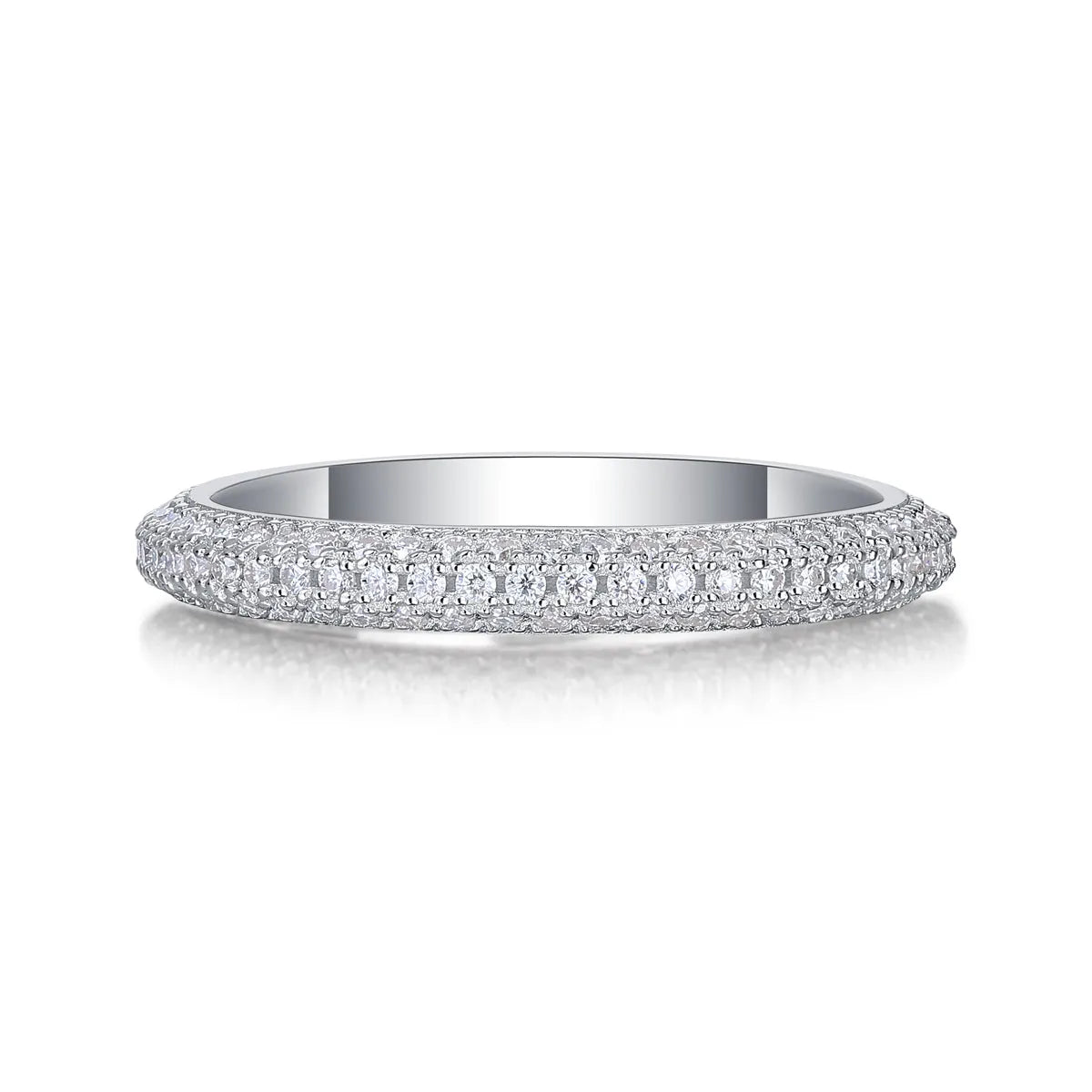Mr. Right moissanite wedding ring set S925 silver platinum-plated gold colour with GRA certificate
