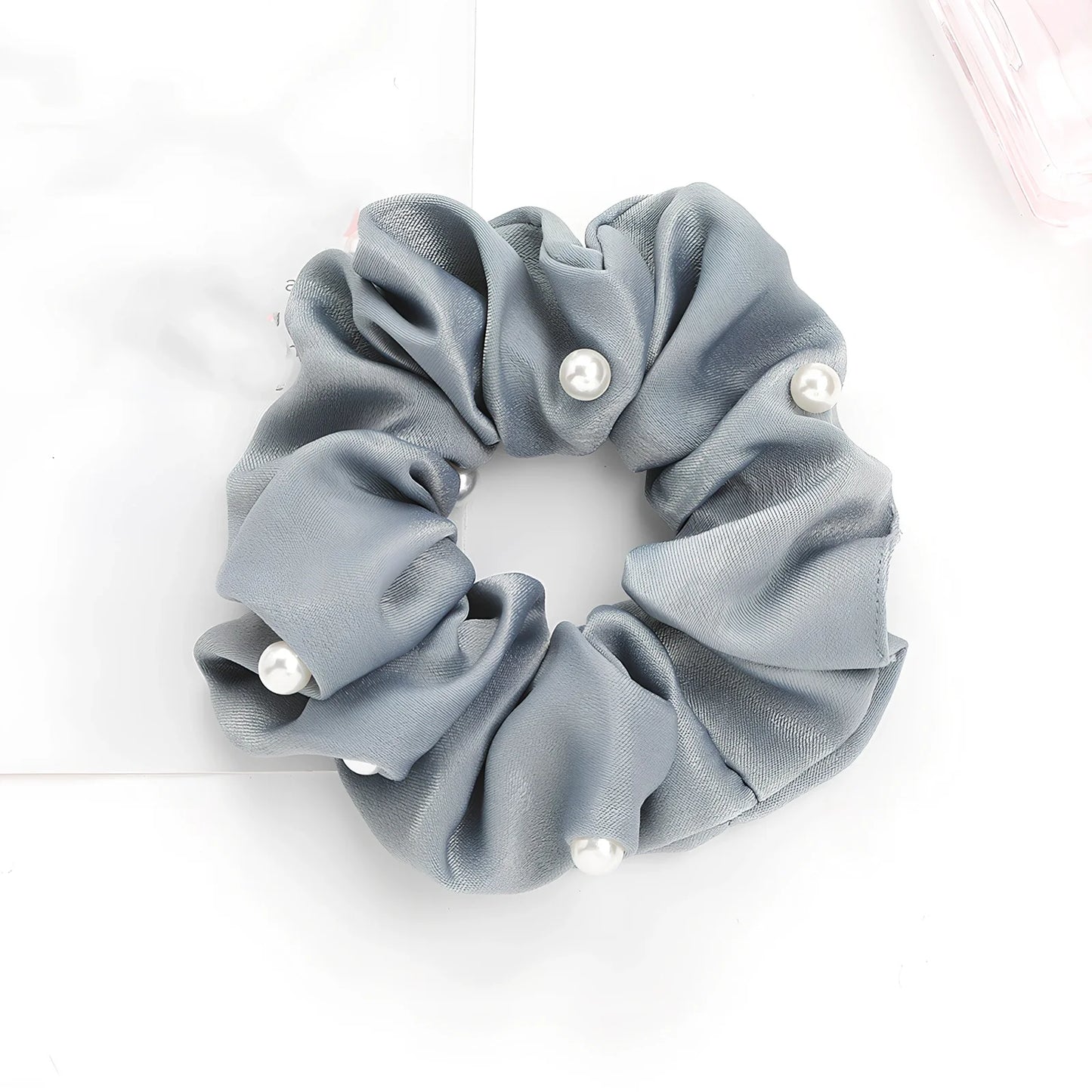 Cotton fabric hair elastic with 2.5cm width and 8cm diameter in assorted colours