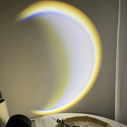 INS USB Moon Lamp LED Rainbow Neon Night Light Projector for home decor