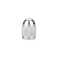 Aluminium mountain bike tyre valve cap in five colour options: black, blue, gold, red, silver.
