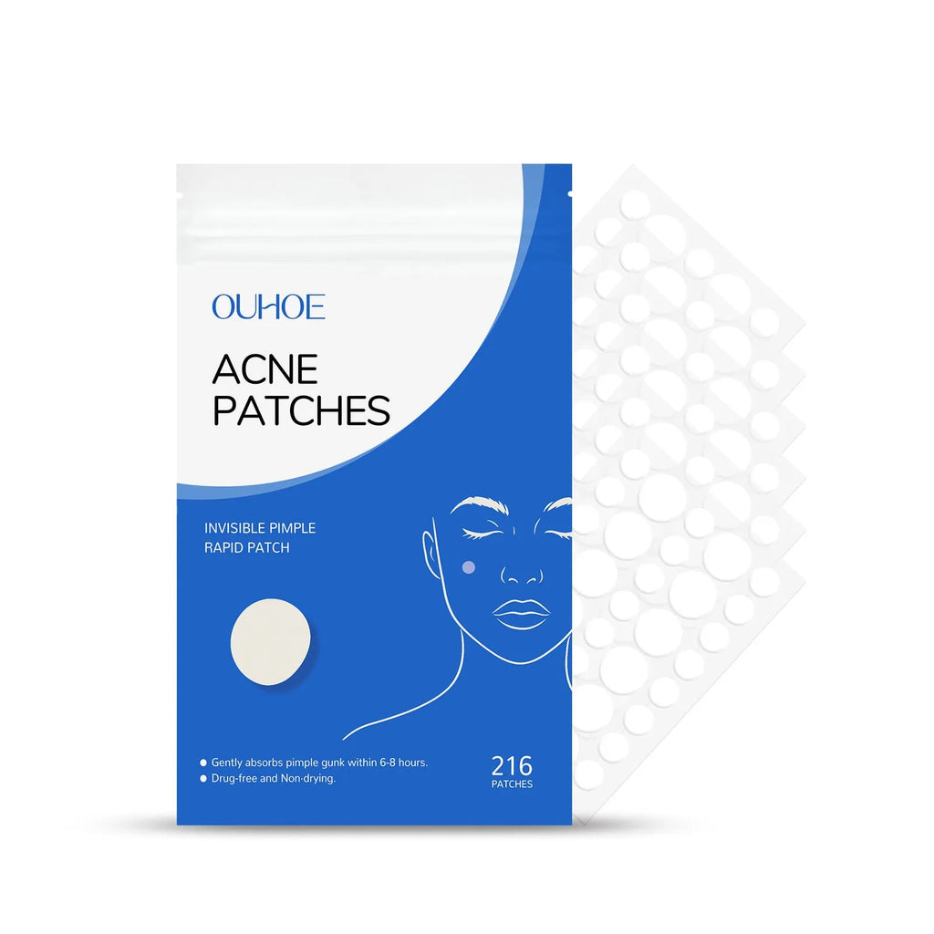 216 individually sealed hydrocolloid acne patches with tea tree oil and vitamin E