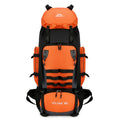 90L large capacity waterproof outdoor travel backpack for men in black, blue, and camouflage