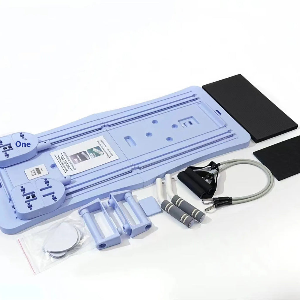 Foldable belly panel fitness board in purple colour showing flat support trainer for abdominal exercises