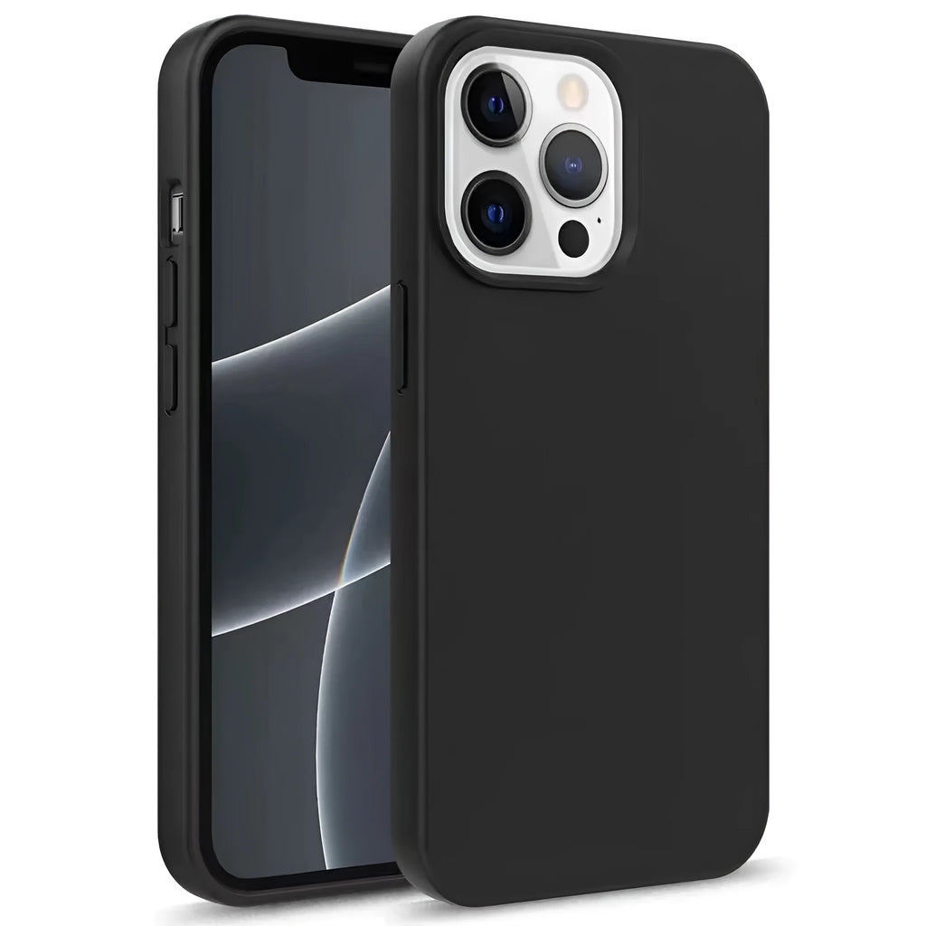 Compostable wheat straw phone case for iPhone, slim back cover in solid colour with TPU edge
